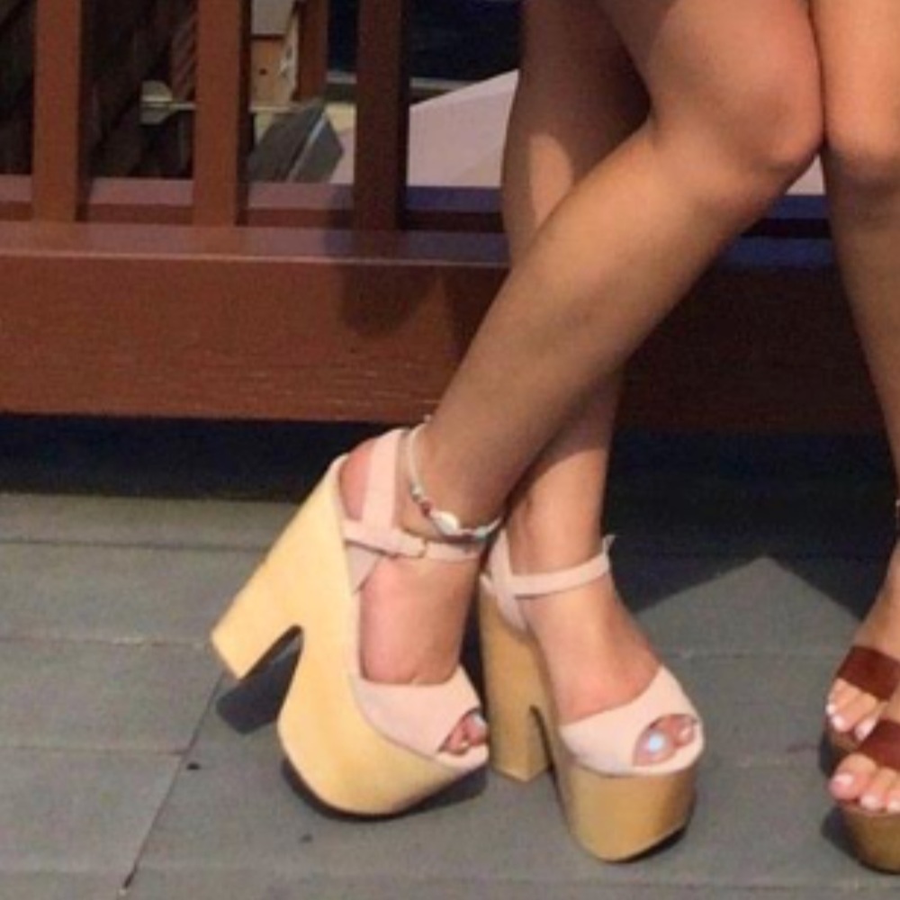 Nasty Gal Chunky Wedge Heels